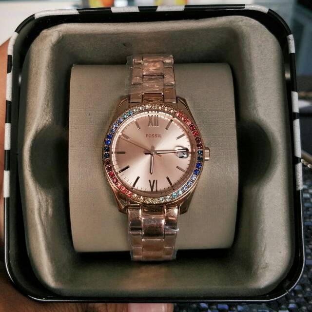 Jam Tangan Fossil ES4491 Scarlette Three-Hand Rose Gold / Jam Tangan Fossil Scarlette Rose Gold