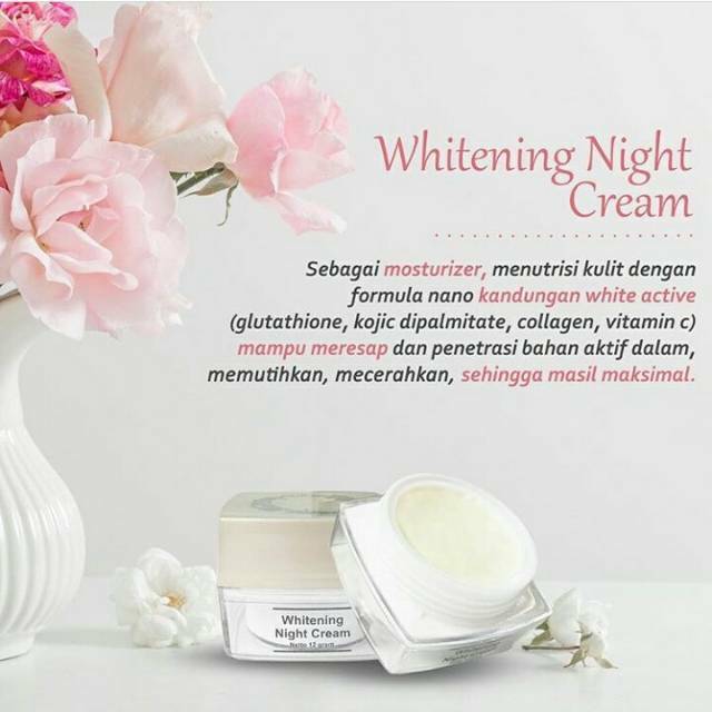 GS012| MS GLOW NIGHT CREAM WHITE CELL / WHITENING/ ACNE / ULTIMATE / LUMINOUS ( CREAM MALAM )