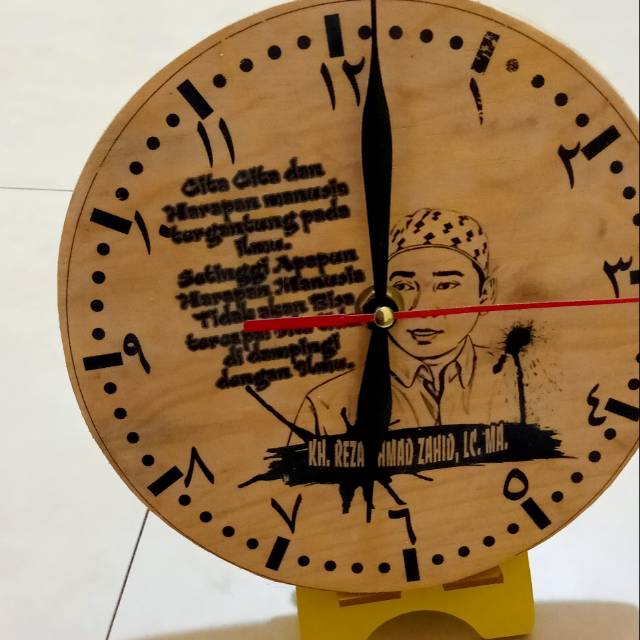 jam kayu lukis+free standing