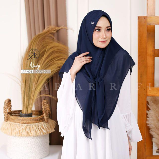TERLARIS √ Ar 426 hijab instan by hijab ar rafi original hijab instan - INAYAHHIJAB-Navy
