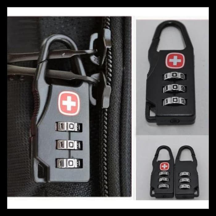 GEMBOK KUNCI KOPER PADLOCK TRAVEL BAG SWISS