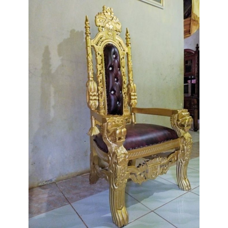 kursi raja sofa raja busa kayu Jati