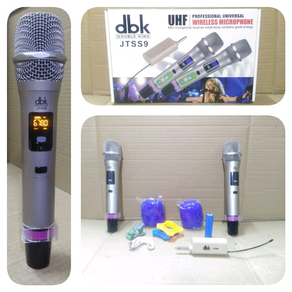 MIC WIRELESS HANDLE DBK JTSS9 MICROPHONE WIRELLES PEGANG JTS S9