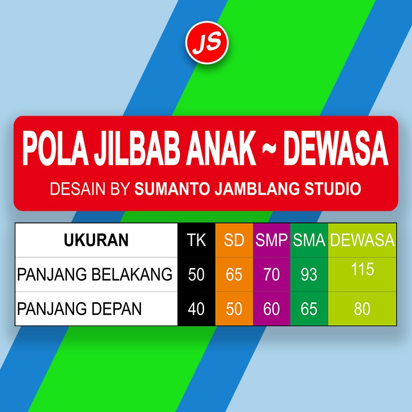 Pola Jiplak Jilbab Anak Tk Sd Smp Sma Dan Dewasa Pola Baju Jamblang Studio Shopee Indonesia