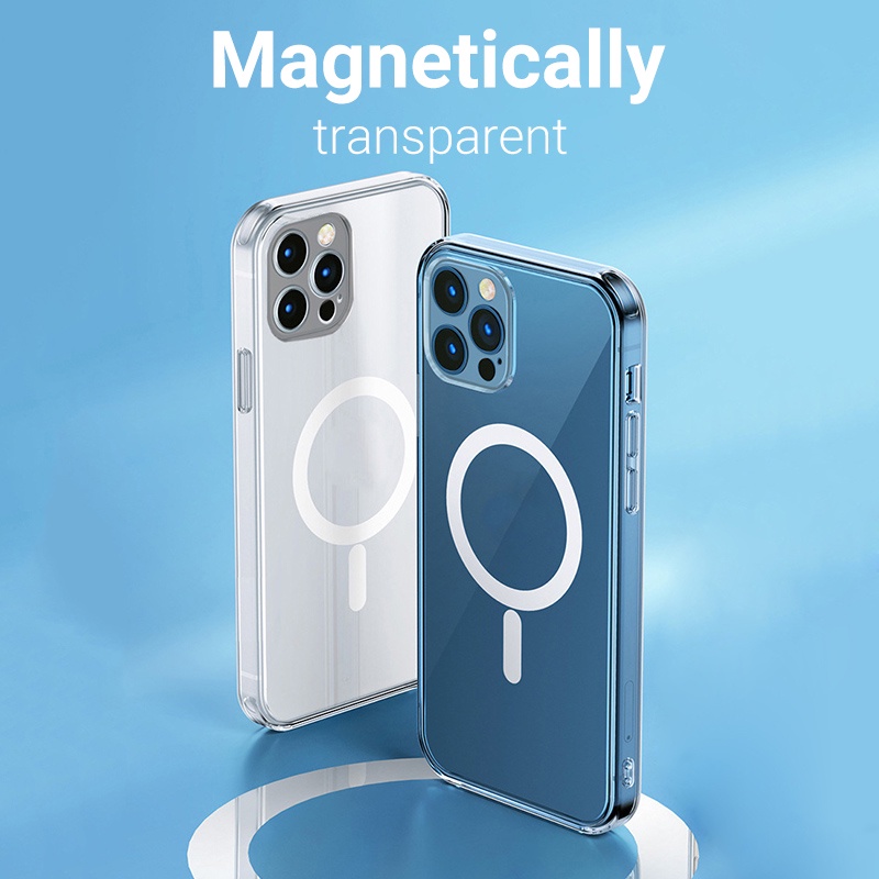 Case Magnetik Kristal Transparan Untuk iphone 13 12 13 Pro Max 11 Pro X XR Xs Max 11