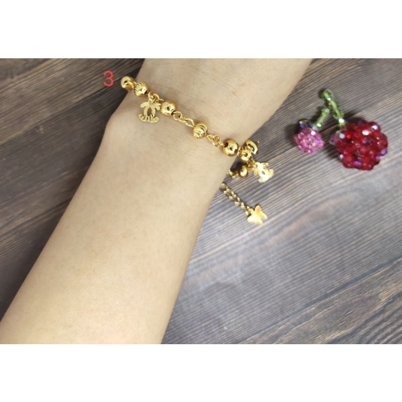 Fifi Fashion Gelang Tangan Gantung Xuping Fashion Model Perhiasan Lapis Emas 18K AB05