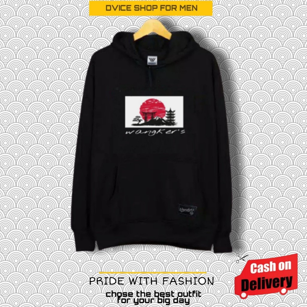 HOODIE SUKAJAN JEPANG STYLE JAKET PREMIUM BLACK HITAM SWEATER DISTRO HARAJUKU GENJIE