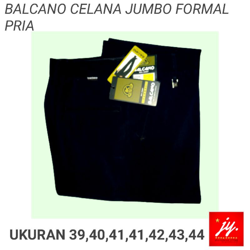 Celana Formal Kantor Kerja JUMBO Pria Panjang  bahan dasar kain licin tebal big gede model regulerfi
