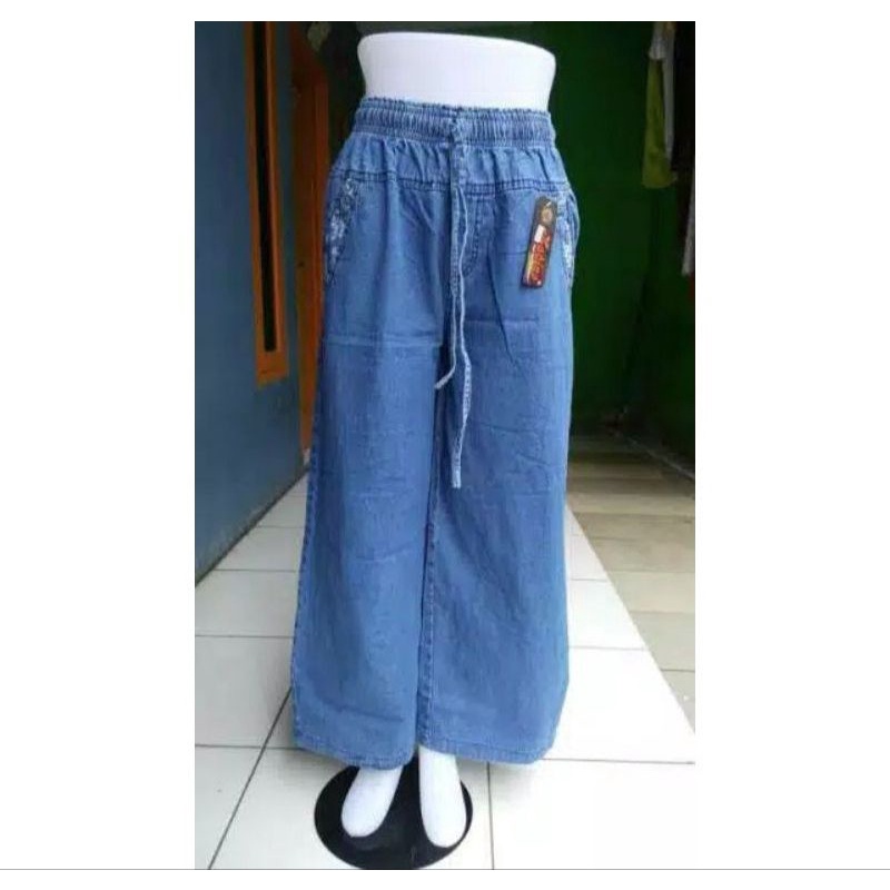 Kulot Jeans / Celana Kulot Jeans / Kulot Basic Jeans / Kulot Jeans Dewasa Murah / Kulot Murah
