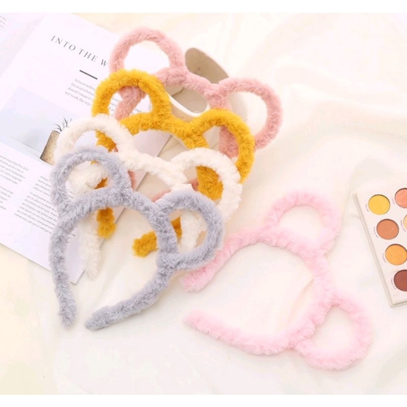 E620 - Headband Bando Motif Kucing Lucu Rambut Wanita Fashion Korea Anak Perempuan / Bando Kucing / 