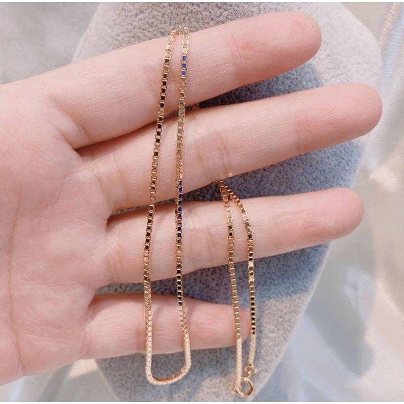 Kalung Italy Kaca Kualitas Premium / Kalung Lapis Emas