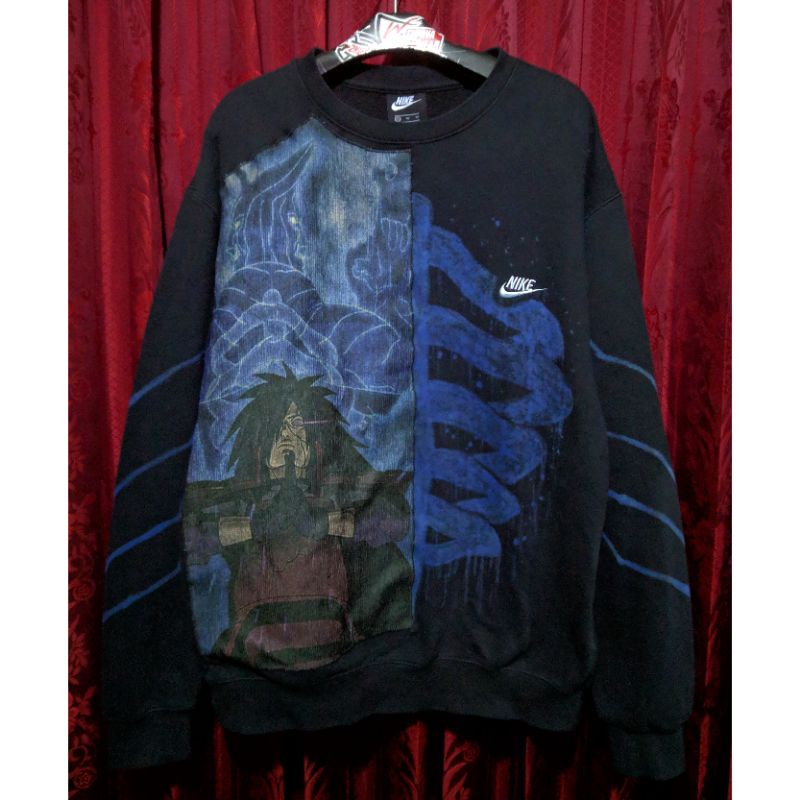 Nike Crewneck Reworked Nike Madara Crewneck preloved jual nike CN sweatshirt t shirt hoodie black bl