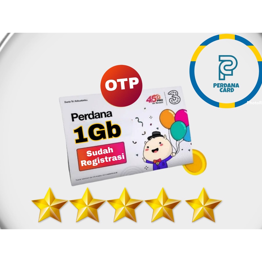 PERDANA KARTU TRI AON 1 GB sudah Registrasi tinggal pakai Nasional