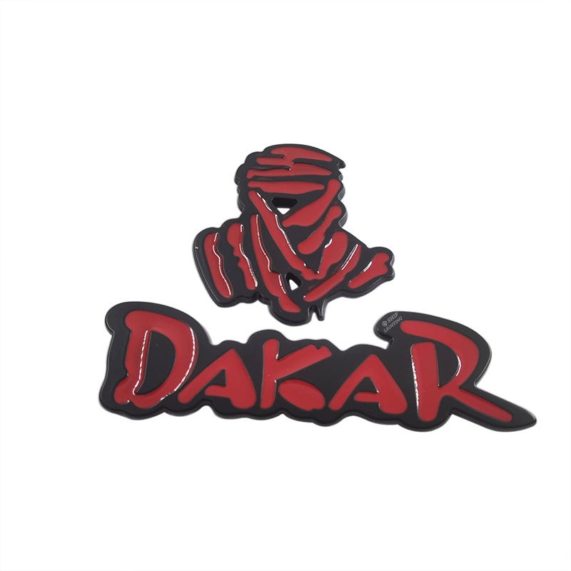 1pc Stiker Emblem Logo Dakar Rally Racing Bahan Metal Untuk Dekorasi Mobil Jeep / Truk