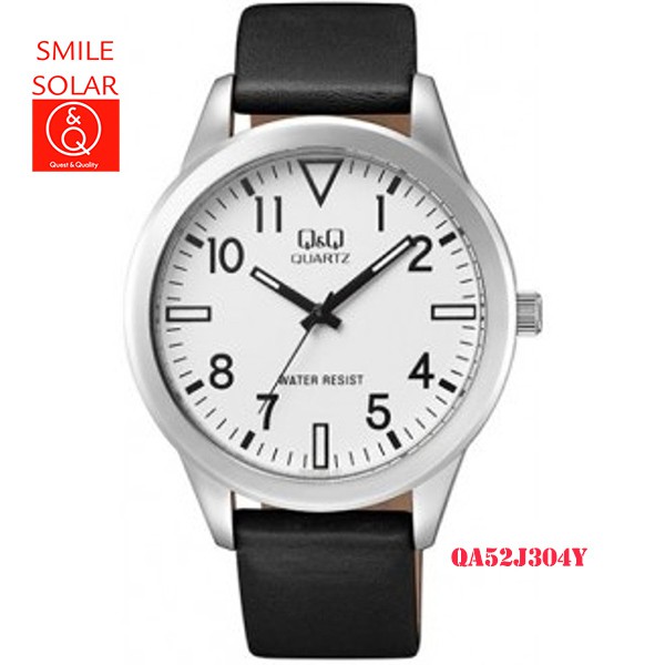 Jam Tangan Pria Classic Casual Kulit Leather Analog Original Q&amp;Q QnQ QQ QA52 QA52J Series