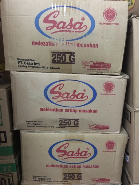 Sasa 48 x 250g dus / Sasa Gourmet Powder 250g / Sasa Penyedap Rasa 250g / Micin Sasa 250g karton