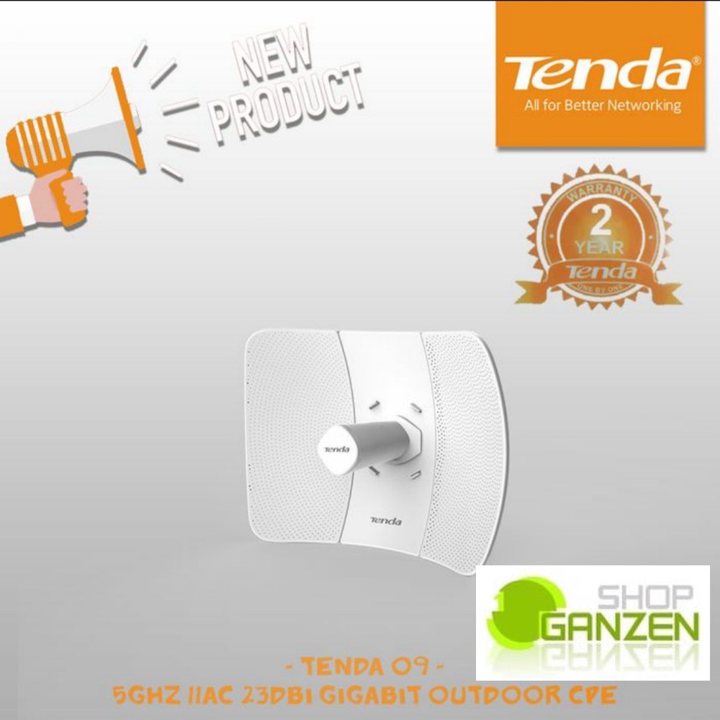 Tenda O9 - 5GHz 11ac 23dBi Gigabit Outdoor CPE