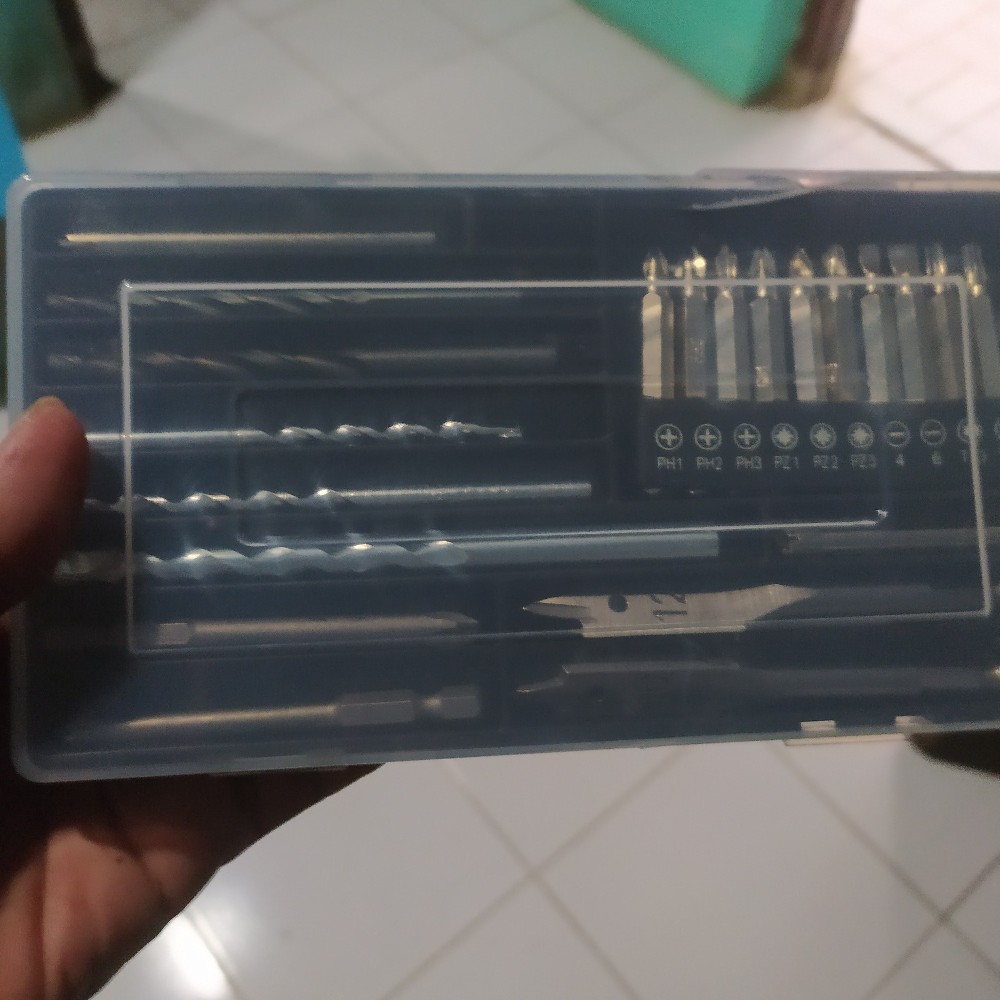 Mata Bor Set 21 Pcs Besi Kayu Tembok Beton Obeng Kaca Keramik