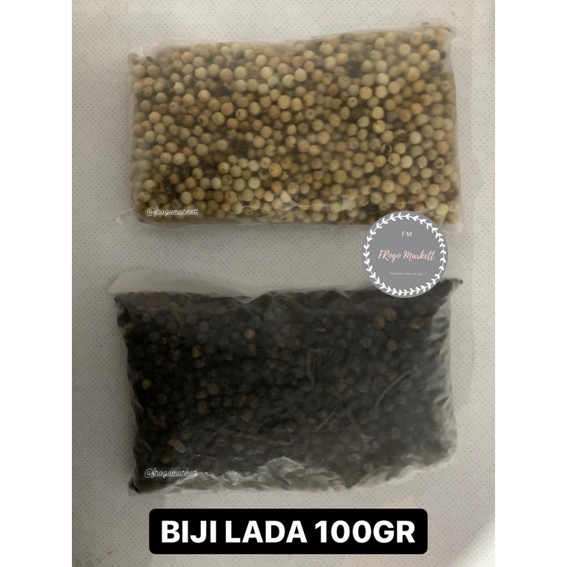 Biji Lada Kasar, Bulat Putih, Hitam 100gr