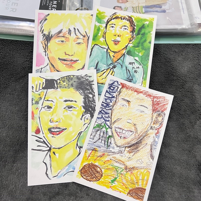 sharing winner welcoming collection in bali 2020 yoon mino jinu hoony postcard