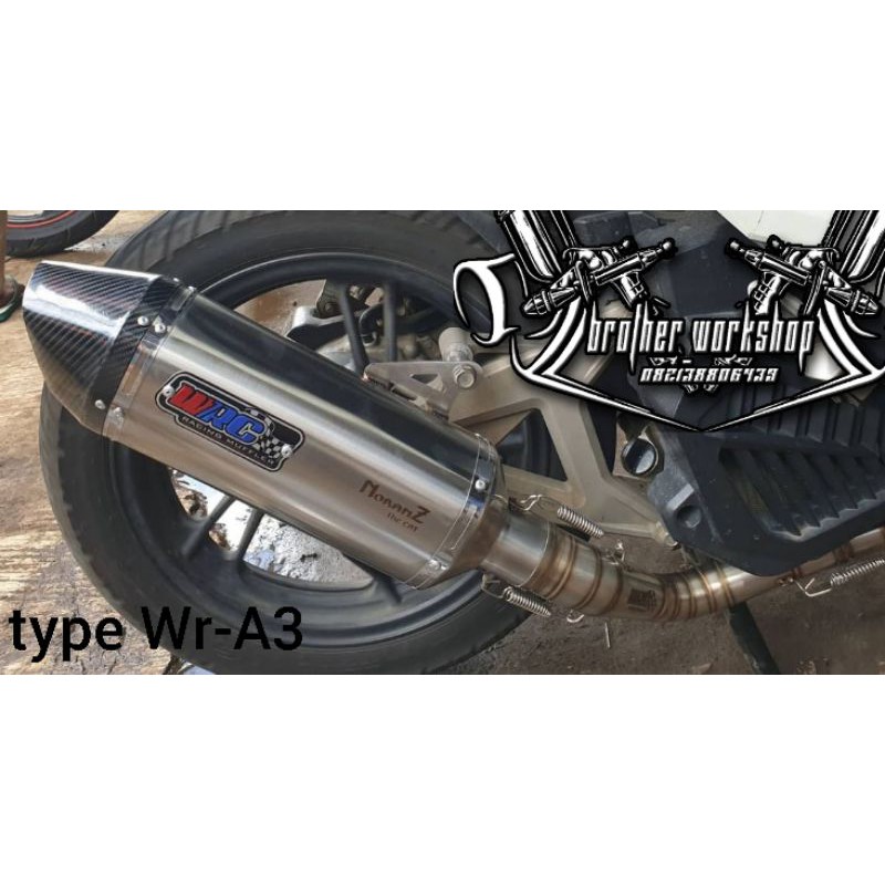 Knalpot WRC vario 125/150 Old New Led type Wr-A3 racing bebasan
