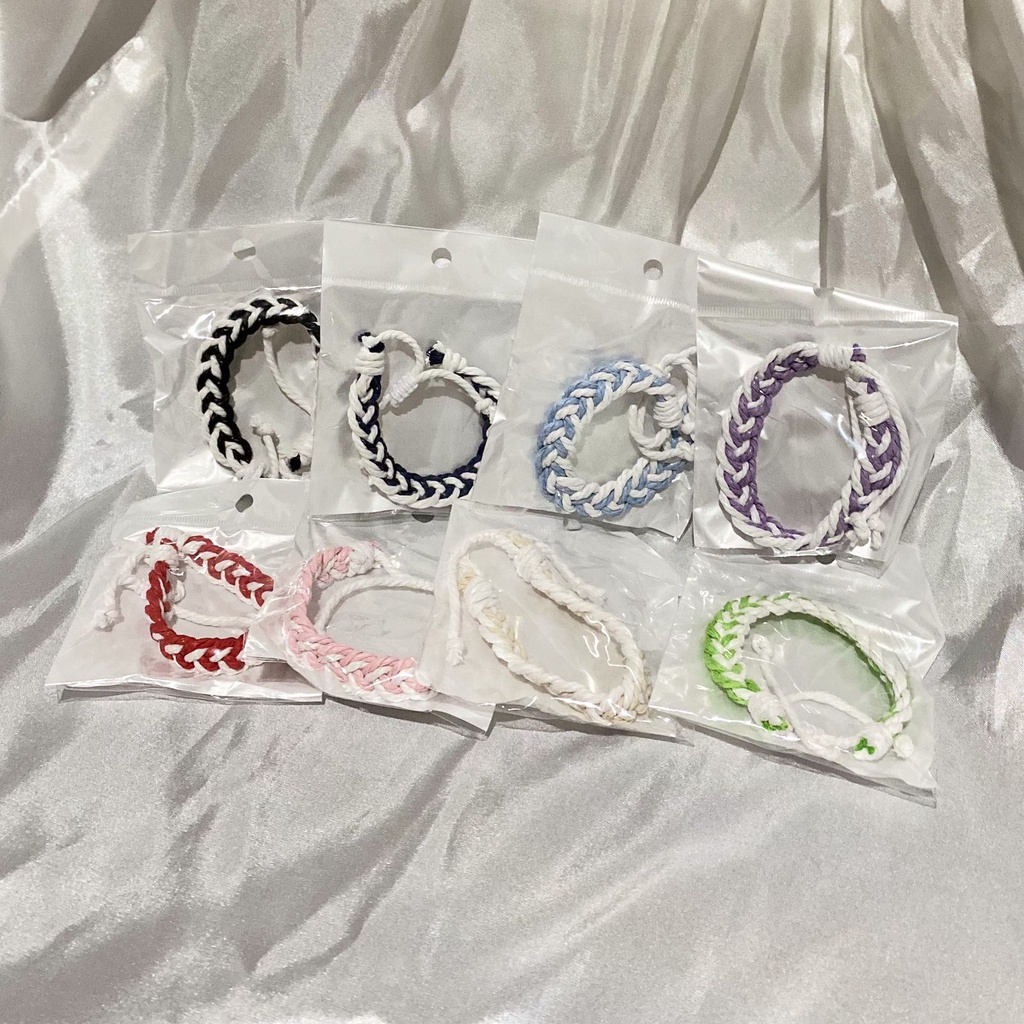 Gelang Rajut Tangan Wanita Pria kepang Fashion Korea Import Murah Hiasan Gelang Korea