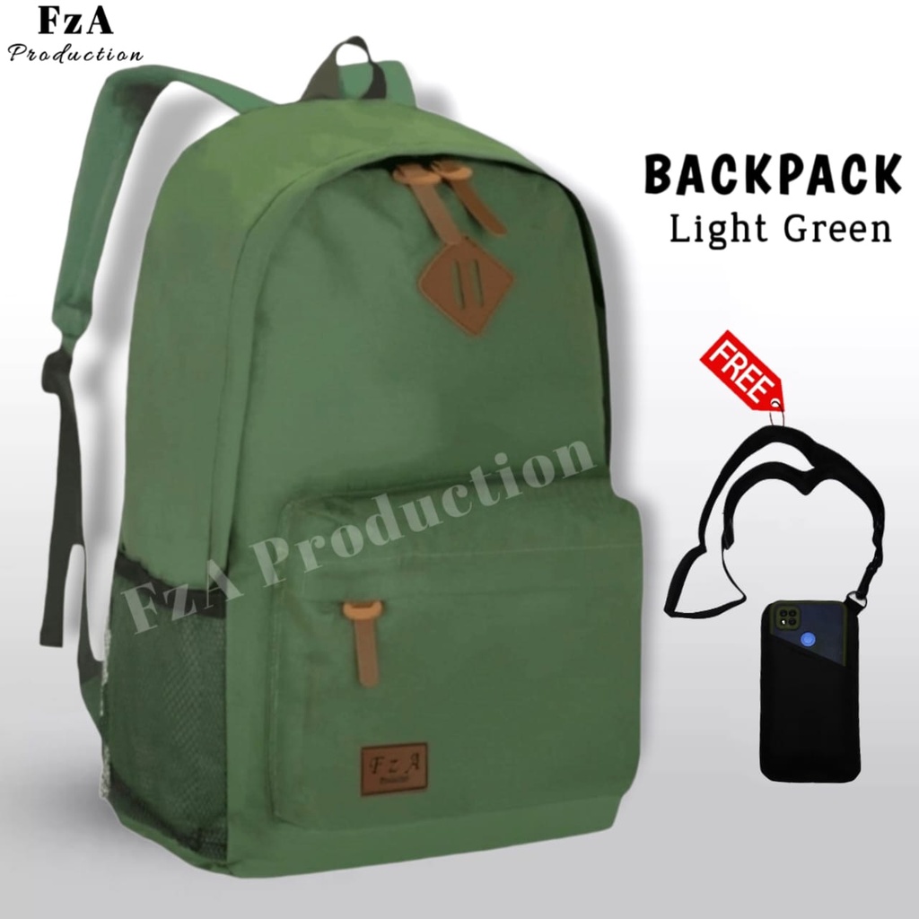 Tas Ransel Punggung Distro Casual Pria Wanita / Tas Ransel Laptop Original - FzA Gratis  Sako Wallet HP