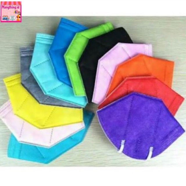 Masker Kn95 warna warni / KN95 mask Import Face Mask Anti Virus Anti Debu 5Ply 5Lapis 1Pcs fullcolor