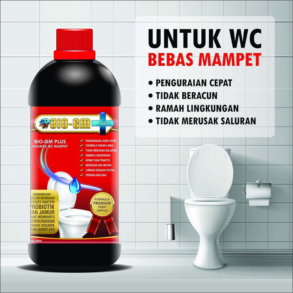 Cairan Wc Mampet BIO GM PLUS Solusi WC MAMPET - CEPAT DAN HEMAT 2X Lebih Cepat