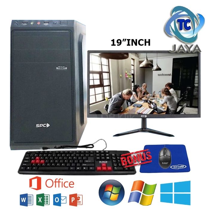 PC / cpu Rakitan intel Core i5 + Monitor 19&quot; - siap pakai