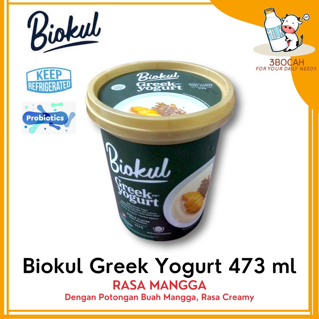 

IO Biokul Greek Yogurt Plain / Honey / Strawberry 473 Gram Dari Diamond Yoghurt