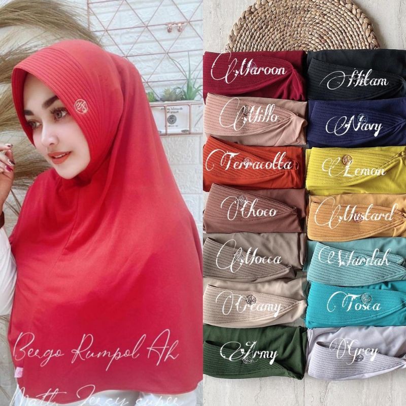 Bergo Rumpol Ah Jersy Premium / Bergo jersy / bergo premium