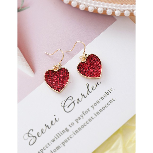 LRC Anting Tusuk Fashion (love) Texture Round Love Earrings D15282