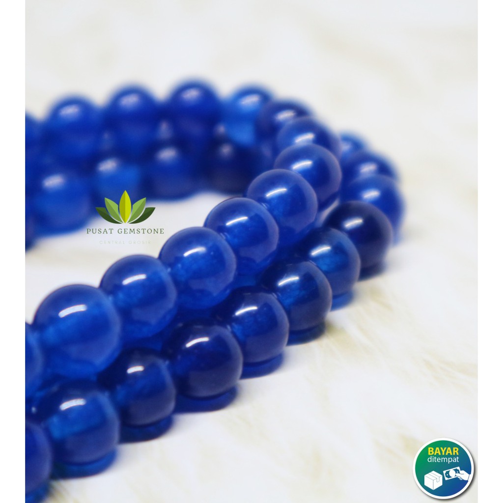 Tasbih Batu Giok Biru 99 butir jade