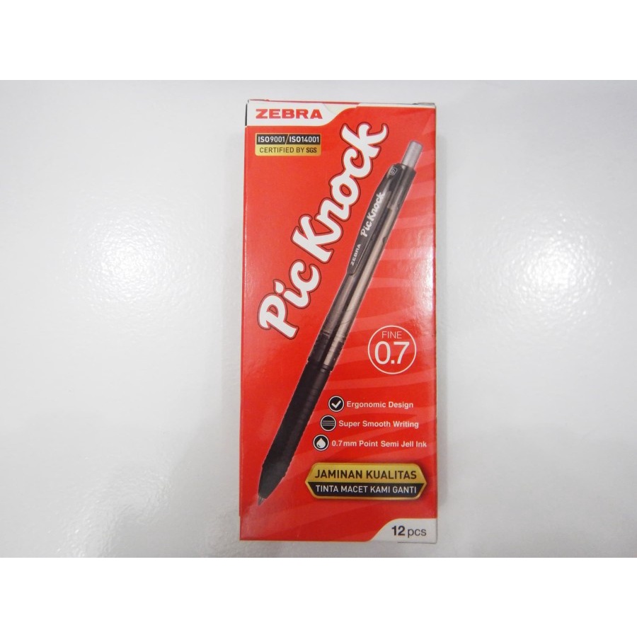 

BALLPOINT / BOLPEN / POLPEN / PULPEN PICCOLO KNOCK 0.7 HITAM ZEBRA
