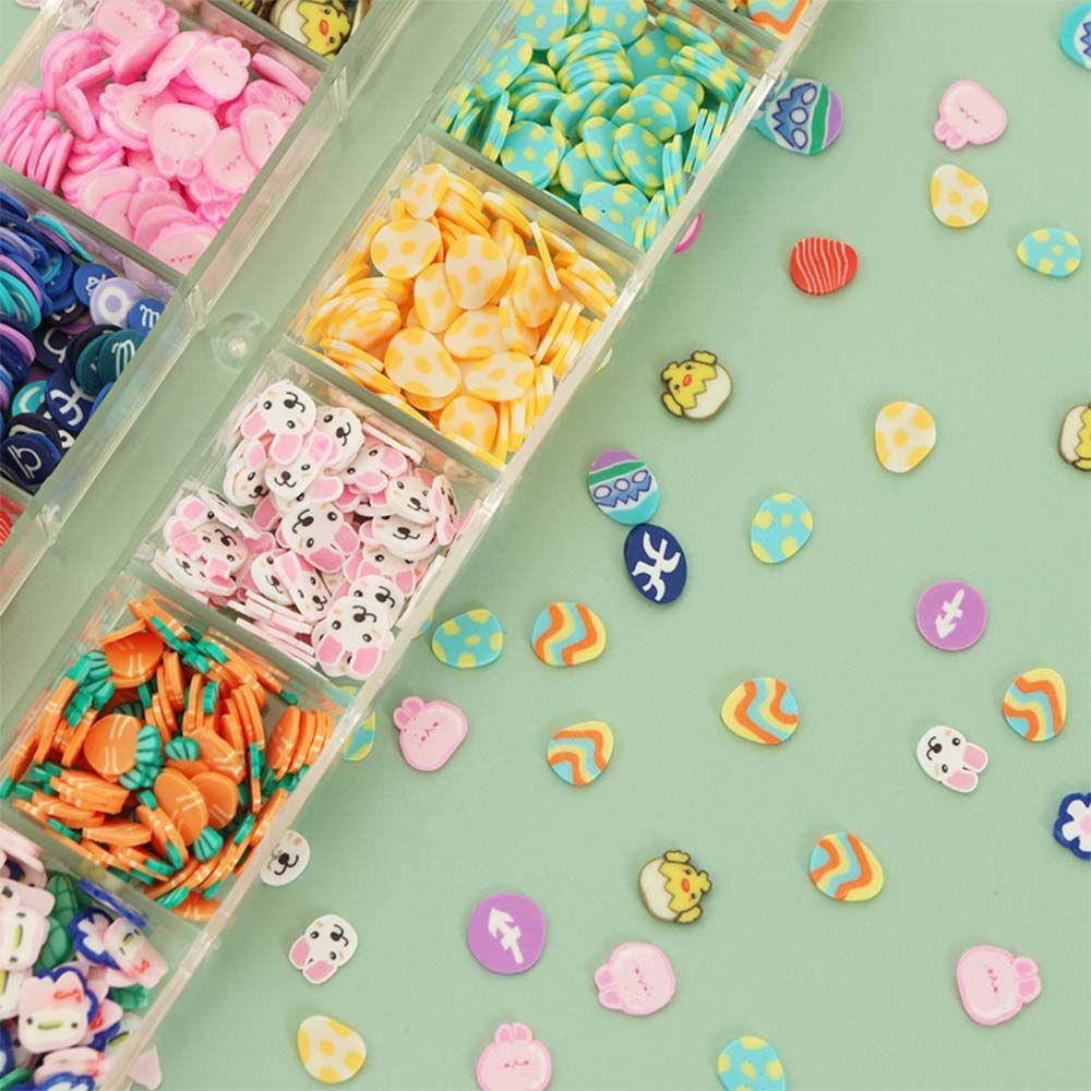 Mxbeauty Easter Dekorasi Kuku Lucu Lembut Telur Manicure Nail Art Charms Bunny Kartun Perhiasan Kuku