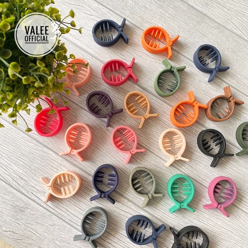 JEDAI DOFF KOREA - Bentuk Ikan 5cm - Jepit Rambut Matte - Fish Style Hair Claw Clips