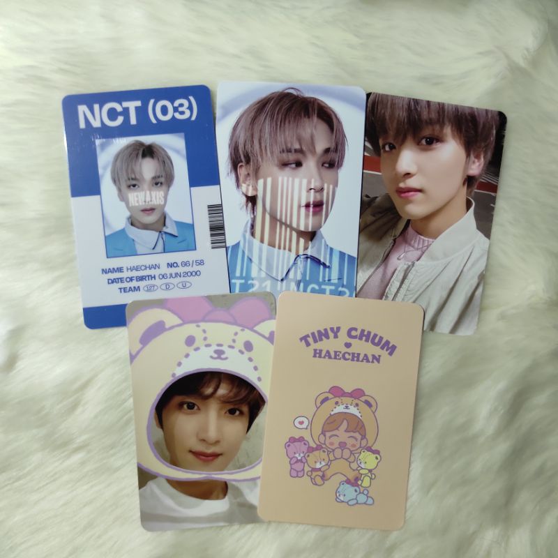 BOOKED [take all only] pc photocard haechan id card universe + trading card tc sanrio b ver set