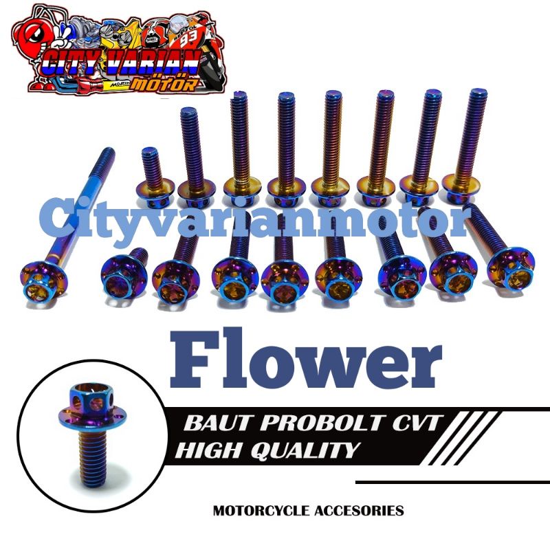 Baut Probolt Flower Cvt Mio Sporty Mio Soul old Fino old Buat CVT Mio