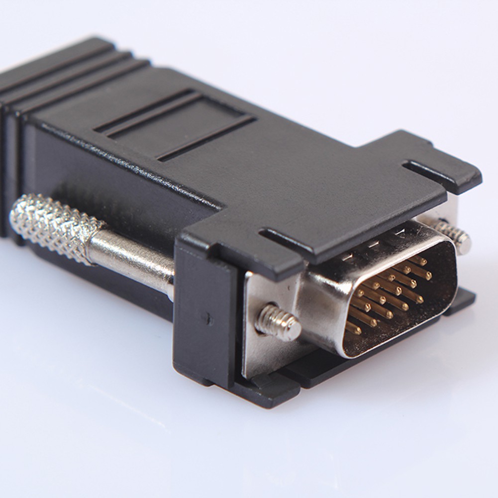 MOJITO VGA Extender Female/Male to Lan Cat5 Cat5e/6 RJ45 Ethernet Female Adapter #8Y