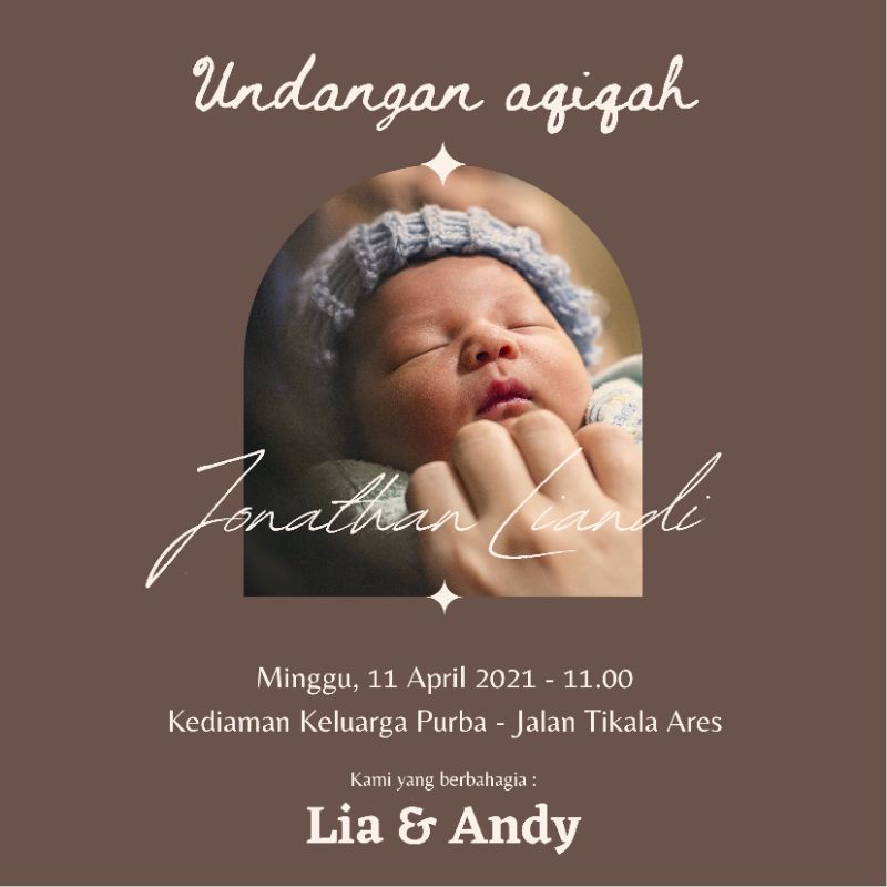 Undangan tasyakuran / aqiqah bayi