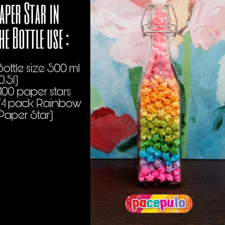

（DIKIRIM DARI JAKARTA） K-01 Kertas Origami Bintang Rainbow / Rainbow Paper Star