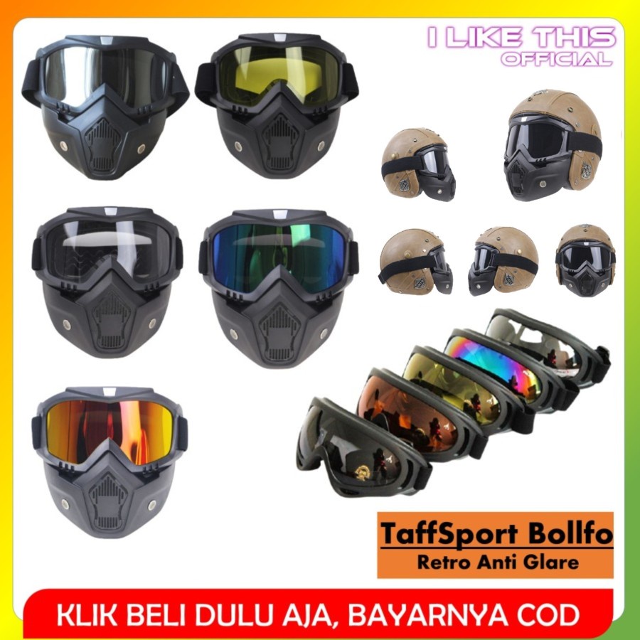 Kacamata Motor Goggles  Goggle Goggles Mask Anti Silau dan Debu