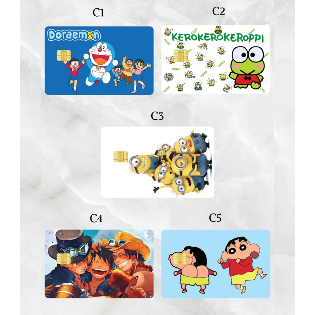 SEASON 1 ANIMASI/CARTOON - Card Cover Skin Sticker – PLIATA Stiker Kartu ATM, E-Money, E-Toll