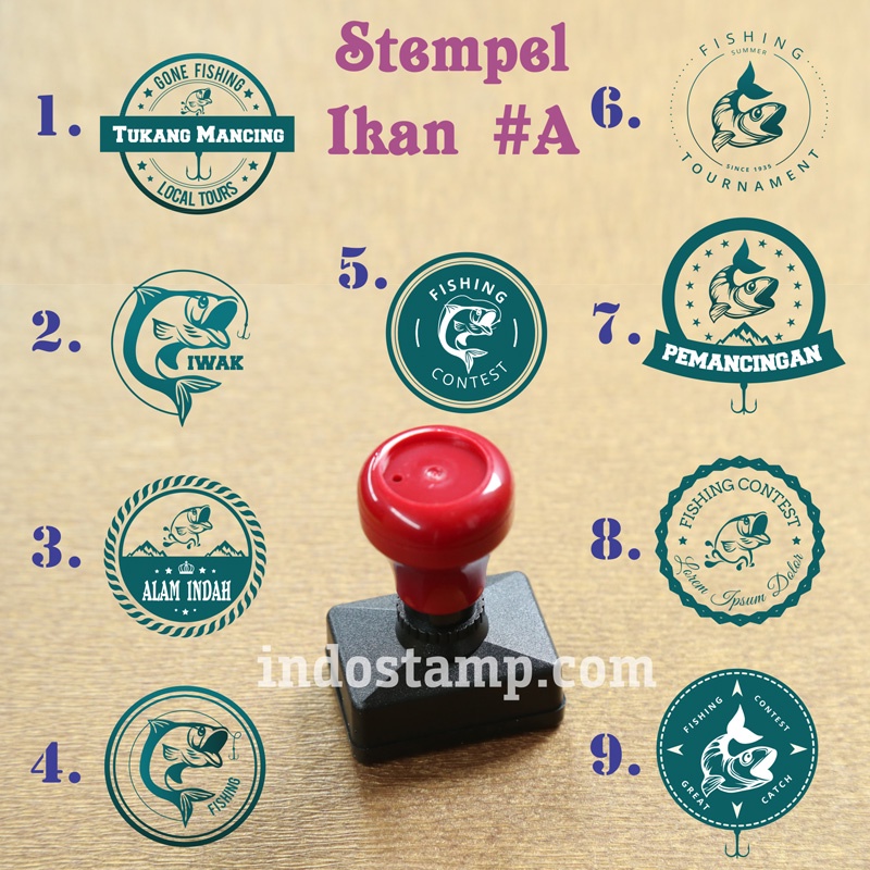

stempel nama ikan bakar seafood toko pancing pemancingan fishing restaurant cafe stamp otomatis