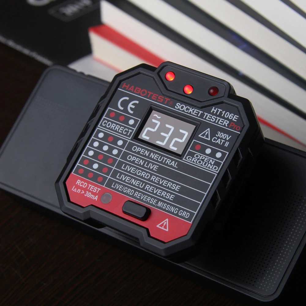 TG-DG551 HABOTEST STOP KONTAK VOLTAGE TESTER SOCKET DETECTOR EU PLUG - HT106D