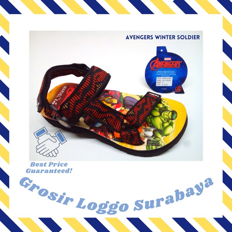 Loggo Sandal Avengers Winter Soldier sandal anak