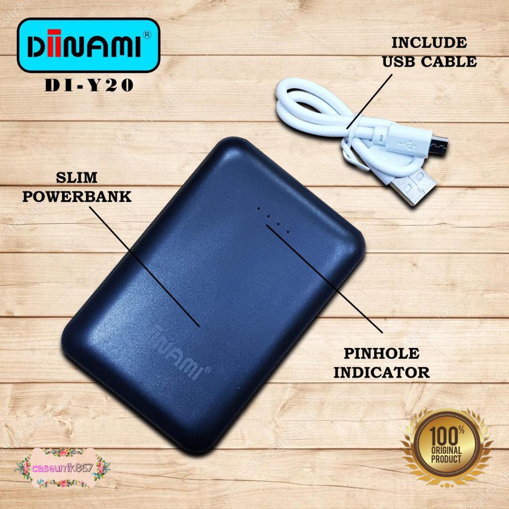 BM084 Powerbank diinami DI-Y20 real 8000mah led dual usb quick charge Fast Charging CS1141