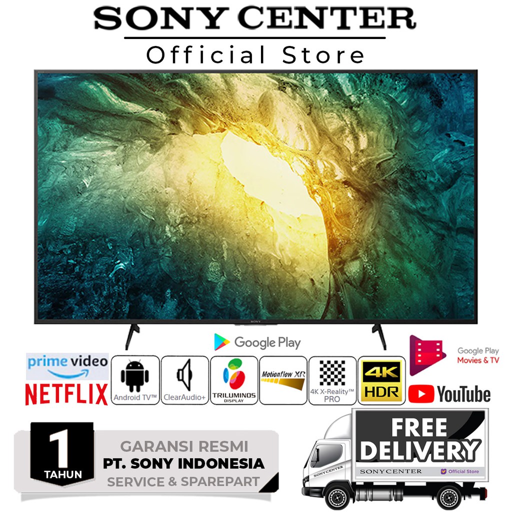 SONY BRAVIA 49X7500H 4K UHD HDR Android LED TV 49" Inch KD-49X7500H 49 Inchi Ultra HD KD 49X7500H