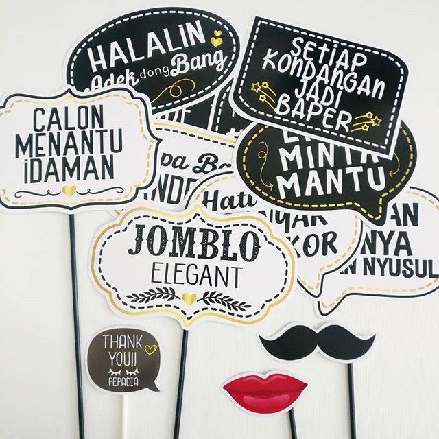 Dapatkan Gambar Wedding Bgw Fun Props Photo Booth Properti Aksesoris Foto Terbaru by Cikimm.com